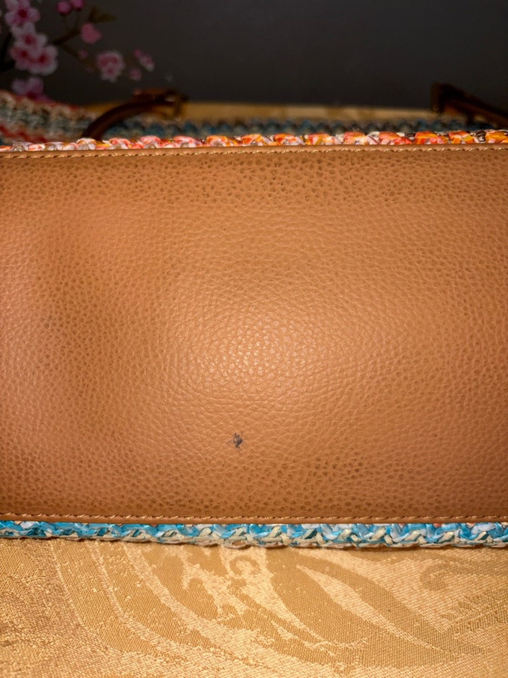 Rosetti Multicolor Crochet Tote with Tan Trim - Picture 12 of 12